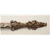 Image 8 : Exhibition quality mid-Victorian era cast  bronze figural dagger with rich silver and  gold gilt. Th