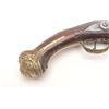 Image 2 : Continental flintlock pistol, .45 caliber,  13” highly decorated bronze barrel, fancy  mounts, wood 
