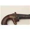 Image 5 : National Derringer, .41 caliber, 2.5” barrel,  S/N 416, engraved brass frame, iron barrel,  dark bor