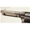 Image 6 : Engraved Colt SAA revolver, .45 caliber,  4.75” barrel, nickel finish, raised carved  eagle pearl gr