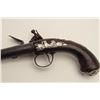 Image 3 : Pair of silver mounted English flintlock  Queen Ann style pistols, .60 caliber, 6.5”  screw-off cann