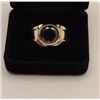 Image 1 : One men’s ring in 14k yellow gold set with a  5.7ct round brilliant cut black diamond  Est:$3,000-3,