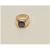 Image 2 : One men’s ring in 14k yellow gold set with a  5.7ct round brilliant cut black diamond  Est:$3,000-3,