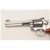 Image 3 : Smith & Wesson Model 617 DA revolver, .22LR  caliber, 6” barrel, stainless, finger groove  wood meda