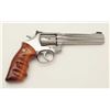 Image 4 : Smith & Wesson Model 617 DA revolver, .22LR  caliber, 6” barrel, stainless, finger groove  wood meda