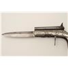 Image 4 : Continental double barrel percussion knife  pistol with fancy engraved German silver body  circa 185