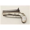 Image 7 : Continental double barrel percussion knife  pistol with fancy engraved German silver body  circa 185