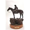 Image 1 : Original bronze entitled “Holdin’ Herd”,  #7/40 by well-known artist Jasper D’Ambrosi,  approximatel