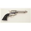 Image 1 : Colt SAA revolver, .45 caliber, 5.5” barrel,  nickel finish, checkered black eagle grips,  S/N S5772