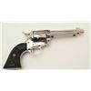 Image 2 : Colt SAA revolver, .45 caliber, 5.5” barrel,  nickel finish, checkered black eagle grips,  S/N S5772