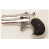 Image 2 : Remington O/U derringer, .41 caliber, 3”  barrels, nickel finish, checkered hard rubber  grips, S/N 