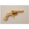 Image 11 : Engraved pinfire revolver, gold finish, ivory  grips, S/N 62033, wood presentation casing;  gun is i