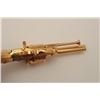 Image 6 : Engraved pinfire revolver, gold finish, ivory  grips, S/N 62033, wood presentation casing;  gun is i