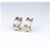 Image 3 : Fine ladies 14 karat two tone gold earrings  set with 0.30 carats in G-H color VS clarity  diamonds.