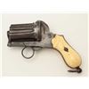 Image 2 : Ring trigger pinfire 6-shot revolver, 9mm  caliber, 2.25” barrels, engraved, ivory  grips; overall g