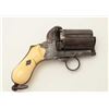 Image 4 : Ring trigger pinfire 6-shot revolver, 9mm  caliber, 2.25” barrels, engraved, ivory  grips; overall g