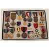 Image 1 : Riker case of approximately 14 collector  military medals, mostly U.S., several scarce  Mexican Bord