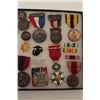 Image 3 : Riker case of approximately 14 collector  military medals, mostly U.S., several scarce  Mexican Bord