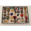 Image 4 : Riker case of approximately 14 collector  military medals, mostly U.S., several scarce  Mexican Bord