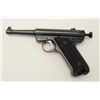 Image 4 : Ruger MK II semi-automatic pistol, .22LR  caliber, 4.5” barrel, blued finish, checkered  black medal