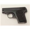 FN Pocket Browning Patent semi-automatic  pistol, 6.35mm caliber, 2” barrel, blued  finish, checkere