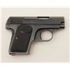 Image 4 : FN Pocket Browning Patent semi-automatic  pistol, 6.35mm caliber, 2” barrel, blued  finish, checkere