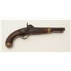 Image 5 : H. Aston percussion martial pistol dated 1847  (Mexican War era); brass mountings, working  action, 
