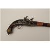 Image 2 : Mid-eastern flintlock pistol, approximately  15” overall with brass and copper mountings,  wood stoc