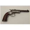 Image 2 : Stevens single shot tip-up pistol, .22  caliber, 5” barrel, wood grips, S/N 29574;  dark patina to b