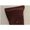 Image 2 : Lot of two U.S. marked flap holsters.  The  lot includes two U.S. marked leather  holsters, each app