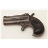Image 1 : Remington O/U Type 3 derringer, .41 caliber,  checkered black hard rubber grips, S/N 965,  dark pati