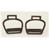 Image 1 : Pair of brass Cavalry stirrups; Civil War or  earlier.      Est.:  $75-$150.