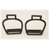Image 2 : Pair of brass Cavalry stirrups; Civil War or  earlier.      Est.:  $75-$150.