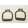 Image 4 : Pair of brass Cavalry stirrups; Civil War or  earlier.      Est.:  $75-$150.
