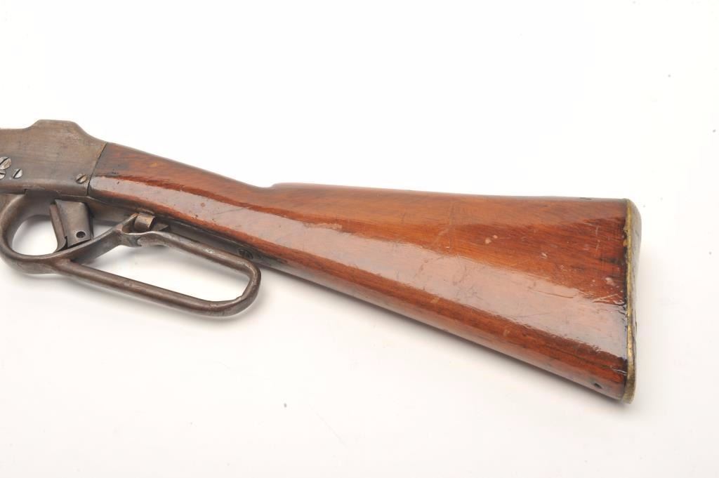 Belgian lever action converted drop lock rifle (ca. 1865), 7mm caliber ...