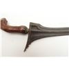 Image 5 : Beautiful Malaysian Kris with carved exotic  wood and hammered brass scabbard.  The Kris  measures 1