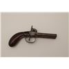 Image 3 : European double barrel SxS percussion pistol,  .41 caliber, 3” barrels, wood grip, grey  patina with