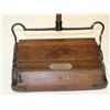 Image 2 : Antique wood and iron mounted floor sweeper  marked “BISSELL’S/GRAND RAPIDS” with metal  plate “WEBB