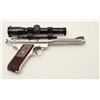 Image 3 : Ruger MK III Hunter Model semi-automatic  pistol, .22LR caliber, 7” barrel, stainless  steel, loaded