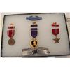 Image 3 : Riker case and documents for Bruce Lowden  including dog tags, Bronze Star and Purple  Heart (WW II)