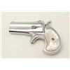 Image 2 : Remington O/U derringer, .41 caliber, 3”  barrels, re-nickeled finish, pearl grips, S/N  429, in ove