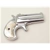Image 4 : Remington O/U derringer, .41 caliber, 3”  barrels, re-nickeled finish, pearl grips, S/N  429, in ove
