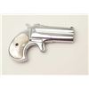 Image 6 : Remington O/U derringer, .41 caliber, 3”  barrels, re-nickeled finish, pearl grips, S/N  429, in ove