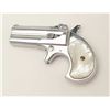 Image 9 : Remington O/U derringer, .41 caliber, 3”  barrels, re-nickeled finish, pearl grips, S/N  429, in ove