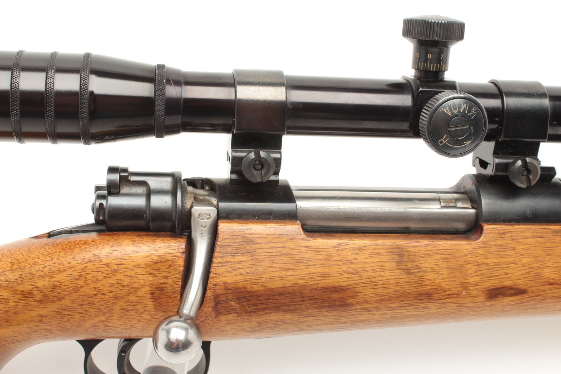 Custom Mauser action heavy barrel target rifle. The left breech is ...