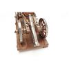 Image 2 : Minature Horse drawn artillery cannon with  complete handmade carved wood horses, turned  metal and 