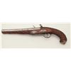 Image 4 : Flintlock pistol continental made for  mid-east trade circa 19th century. Measures  14 ½” overall wi