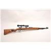 Image 1 : Mauser Model 98 high turret sniper rifle, 8mm  caliber, 24.5” barrel with metal muzzle  cover, wood 