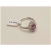 Image 3 : One ladies ring in 18k white gold set with an  oval pink sapphire weighing 2.0 ct and 0.50  ct of fi
