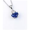 Image 4 : Very high quality ladies pendant featuring a  natural no Heat Blue Ceylon sapphire weighing  2.68 ca